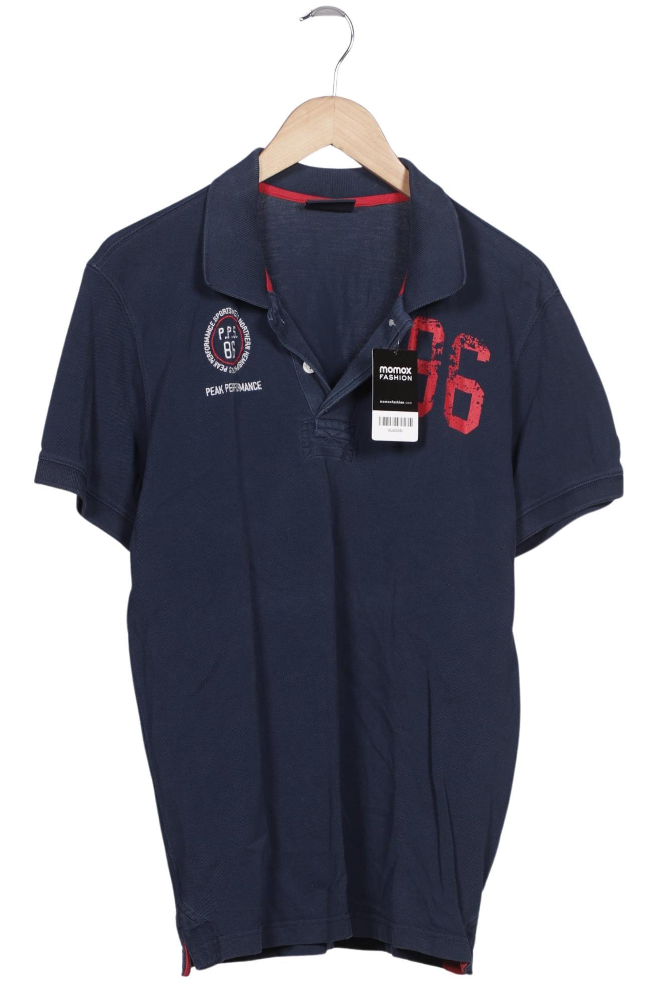 PEAK PERFORMANCE Poloshirt L in Blau: Vorderseite