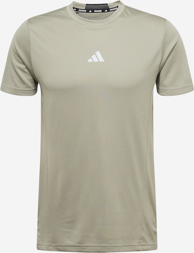 ADIDAS PERFORMANCE Sportshirt in greige / weiß, Produktansicht