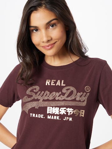 Superdry Majica | vijolična barva