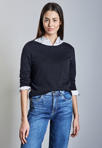 STREET ONE Strickpullover in Blau: Vorderseite