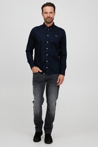 FQ1924 - Regular Fit Camisa 'Halvar' em azul