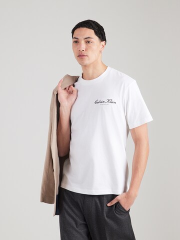 Calvin Klein Jeans Regularen Majica '20S MARCH' | bela barva: sprednja stran