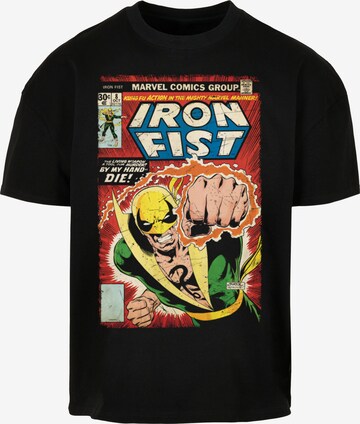 Maglietta 'Marvel Iron Fist Cover' di F4NT4STIC in nero: frontale
