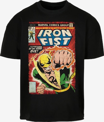 F4NT4STIC Shirt 'Marvel Iron Fist Cover' in Zwart: voorkant