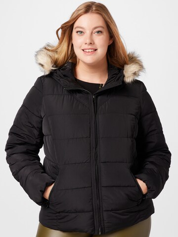 Vero Moda Curve Winter Jacket 'Mollie' in Black: front