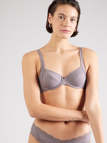 TRIUMPH Bustier BH 'Natural Spotlight' in Grau: Vorderseite