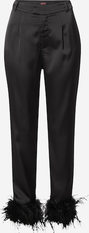 Misspap Pleat-Front Pants in Black: front