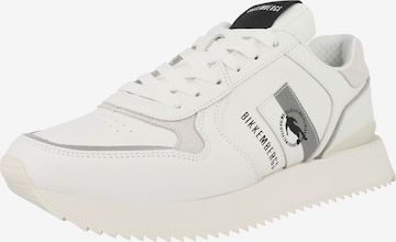 BIKKEMBERGS - Sapatilhas baixas 'Puyol' em branco: frente