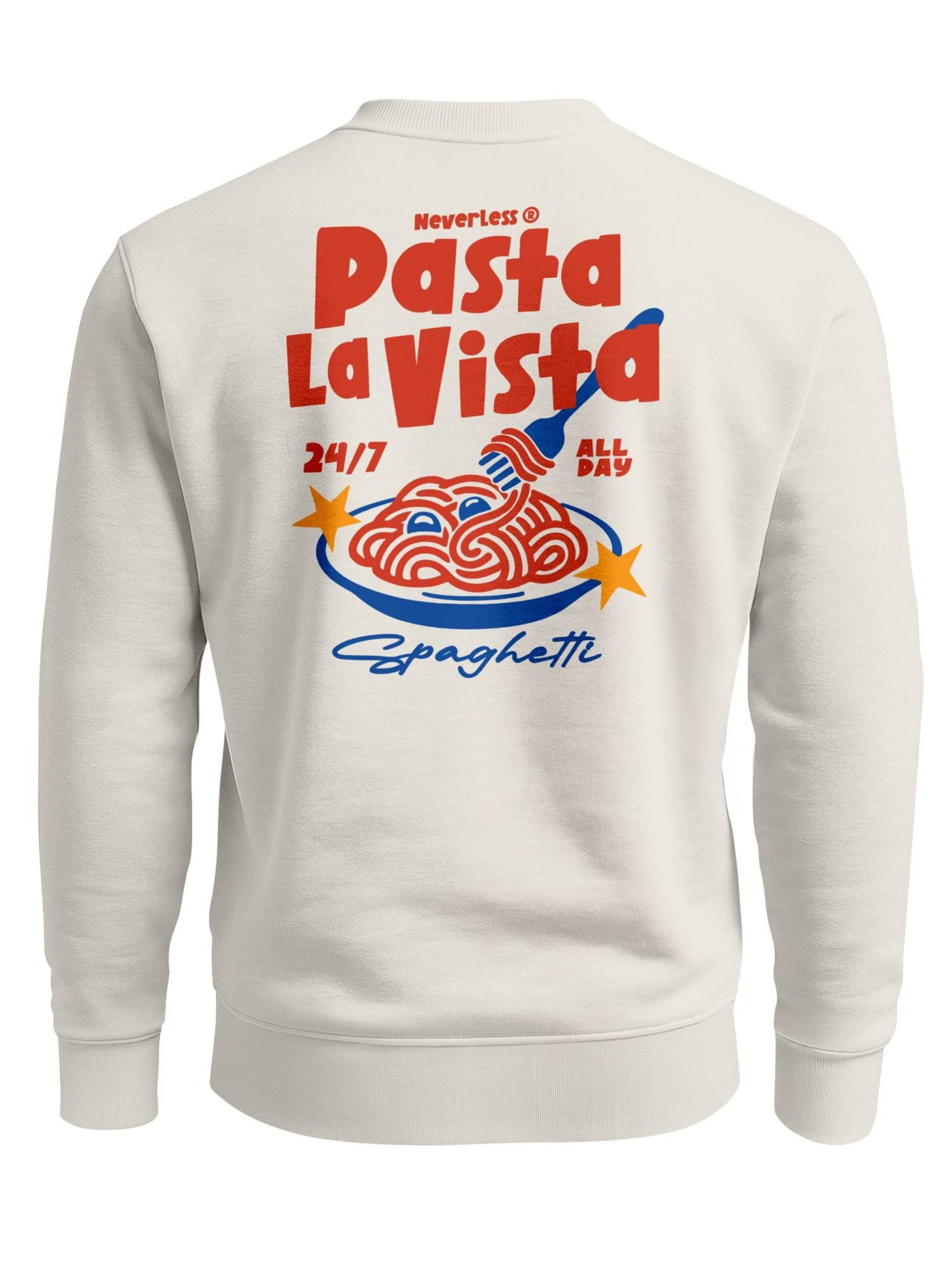 Neverless Sweatshirt 'Pasta la Vista'‌‌‌ in Beige
