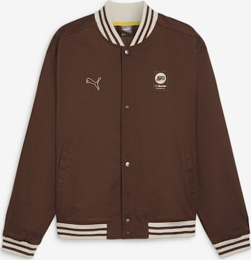 PUMA Athletic Jacket 'Porsche Legacy Statement' in Brown: front