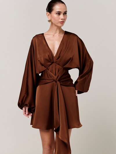 Sável Robe 'Irena' en cognac, Vue avec produit