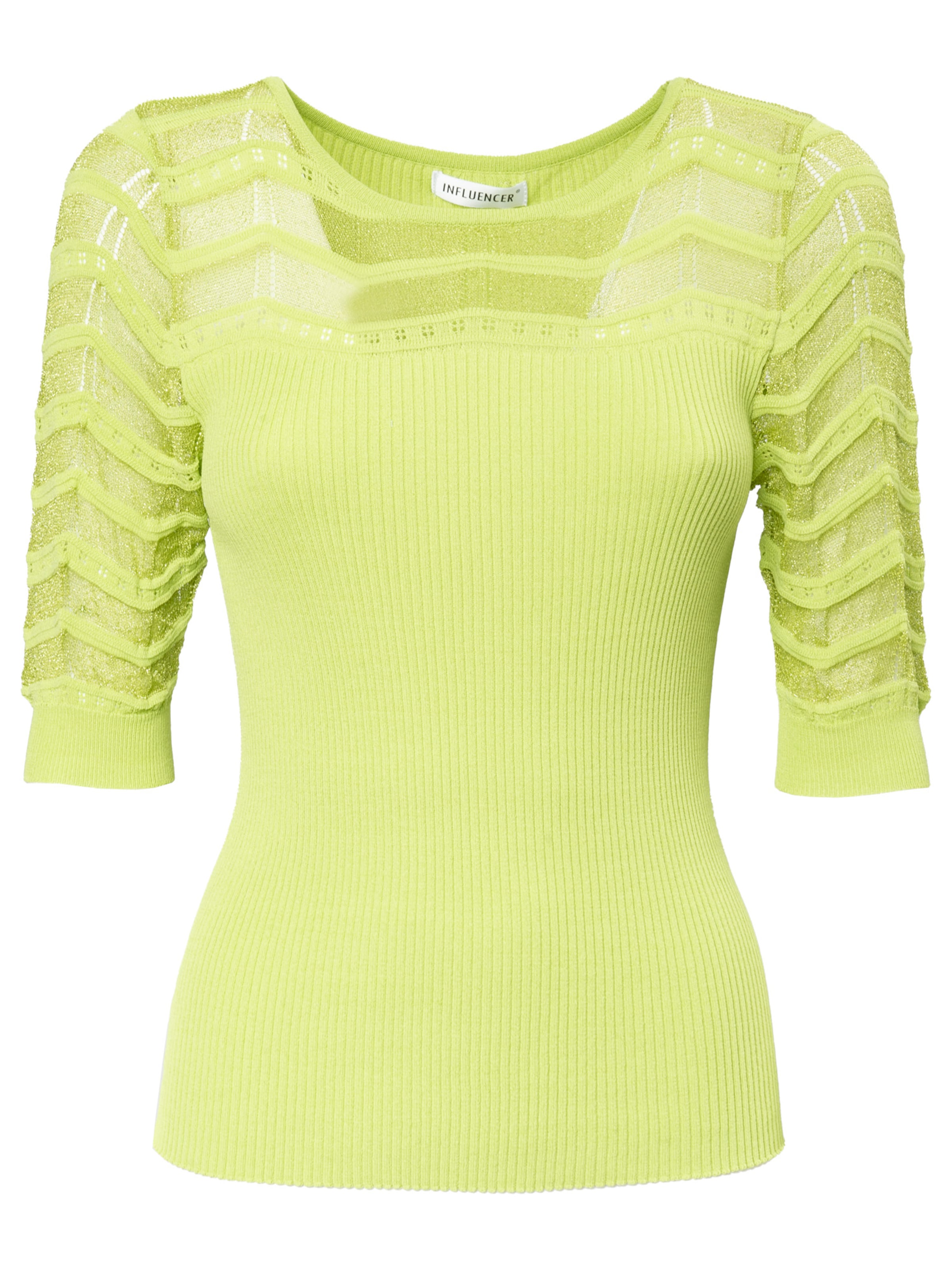 Pulover de la Influencer pe galben: față