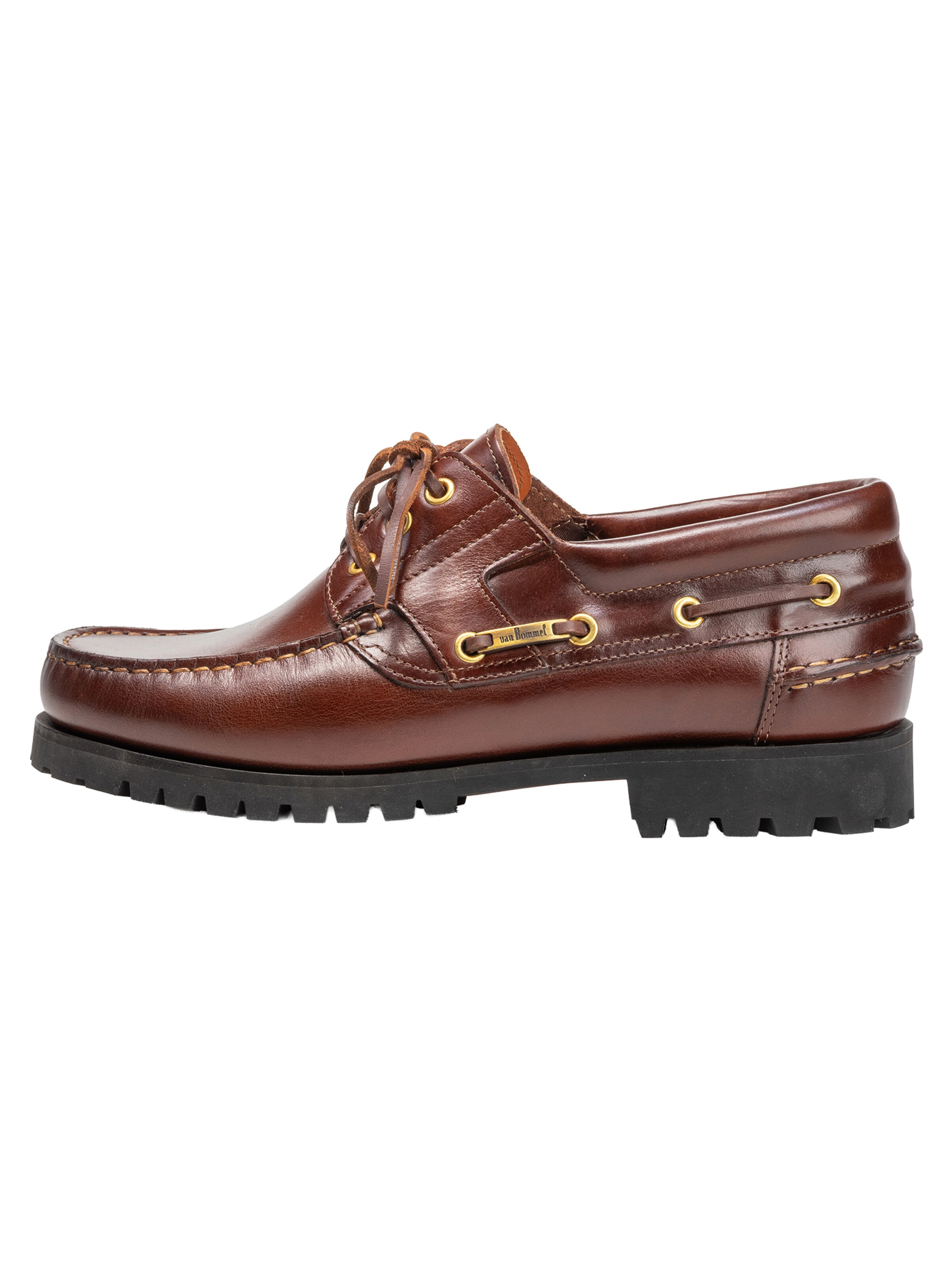 Floris van Bommel Moccasins ' BOAT SHOE 02 ' in Brown: front