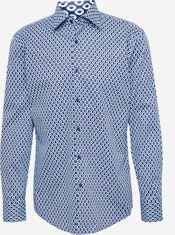 BOSS Black Klasický střih Košile 'HANK' – modrá: přední strana