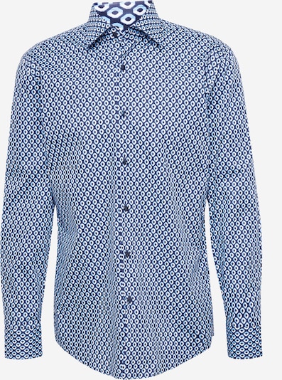 BOSS Black Overhemd 'HANK' in de kleur Navy / Lichtblauw / Wit, Productweergave
