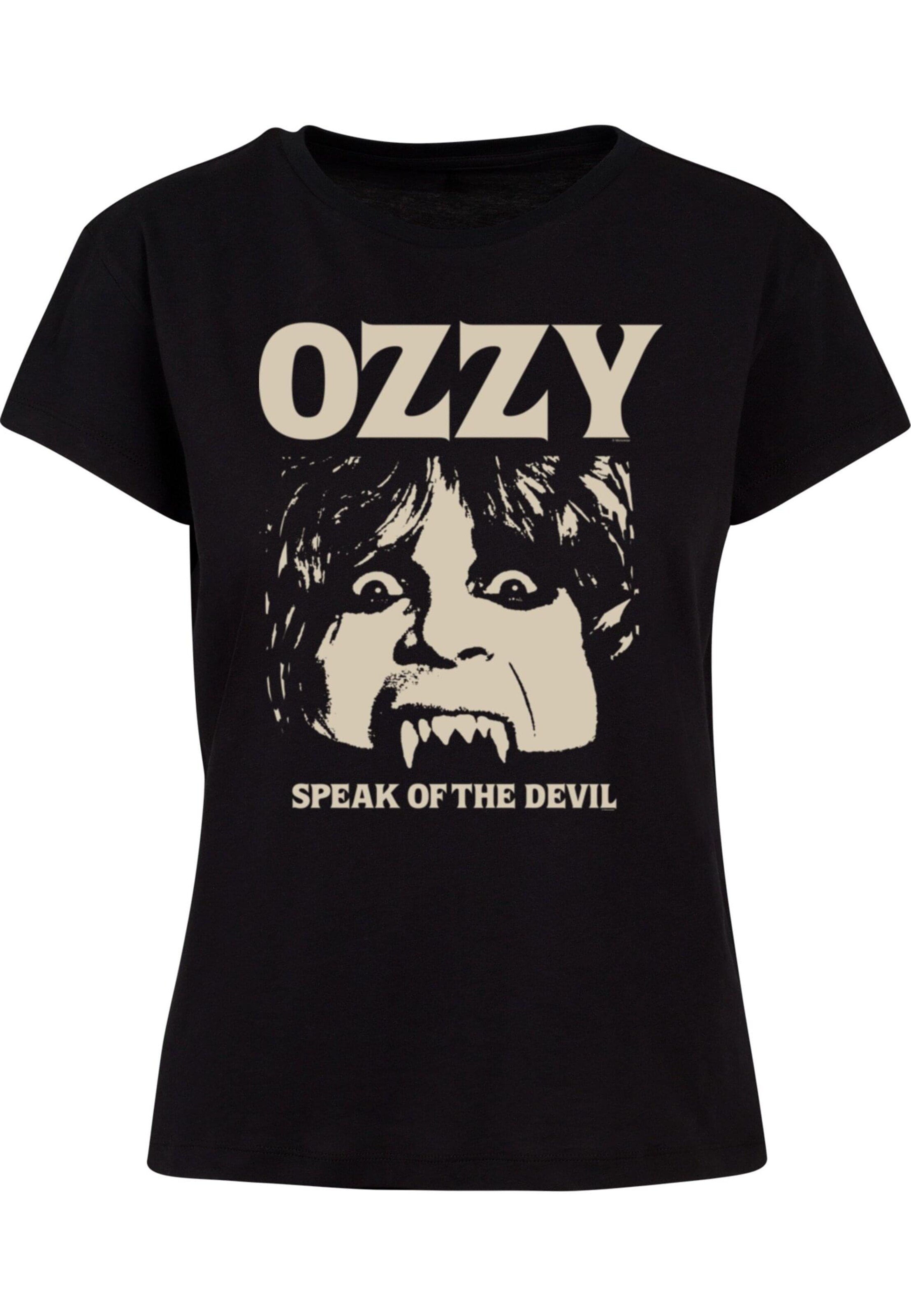 Merchcode T-Shirt 'Ozzy Osbourne - Speak Of The Devil' in Schwarz: Vorderseite