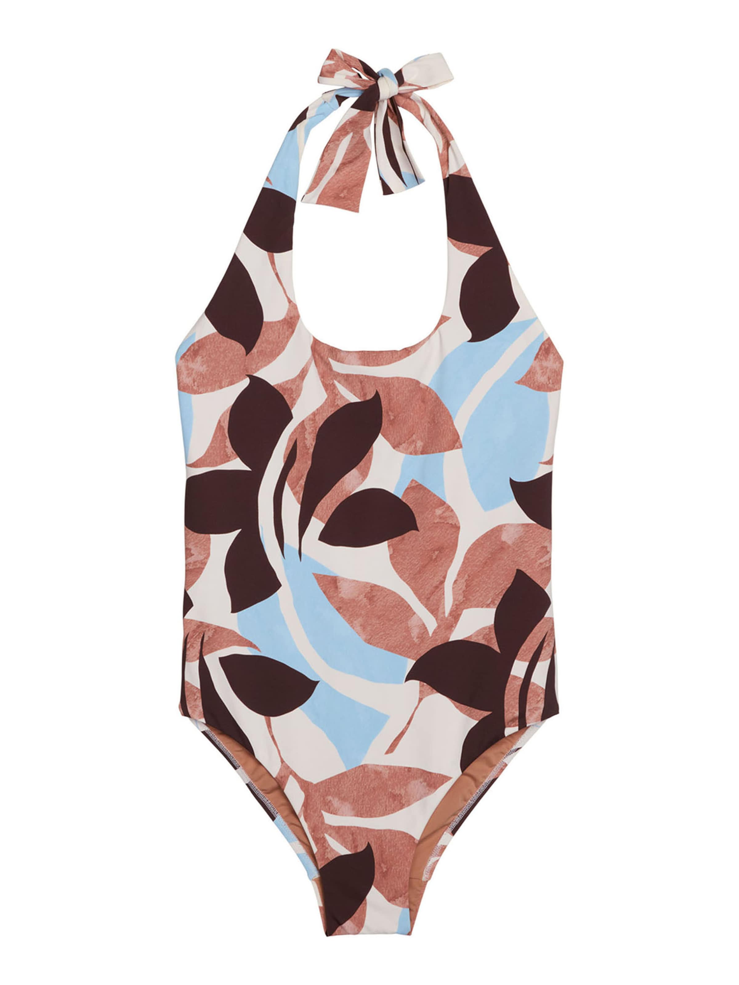 Bustier Maillot de bain ' Breezy Leaf ' Marc O'Polo en bleu : devant