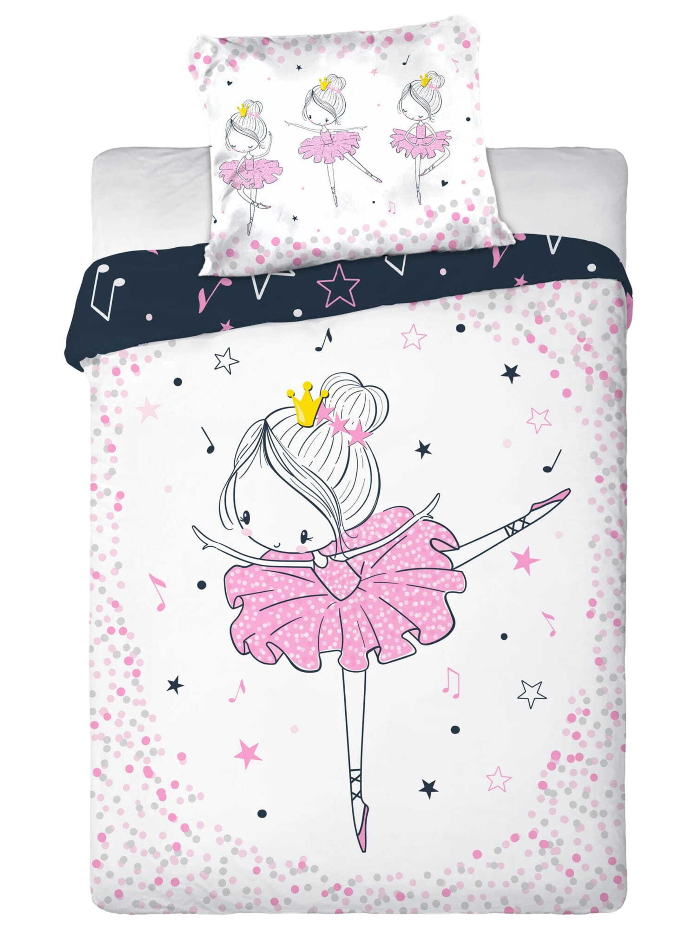 Faro Tekstylia Bettwäsche 'Primaballerina' in navy / pastellpink / weiß, Produktansicht