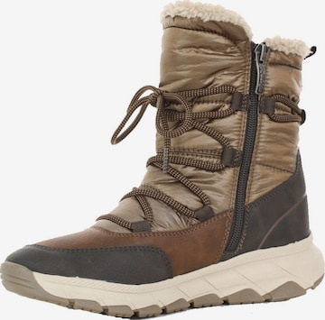 Relife Schnürstiefelette ca.30 mm hoch, Weite G in Braun: Vorderseite