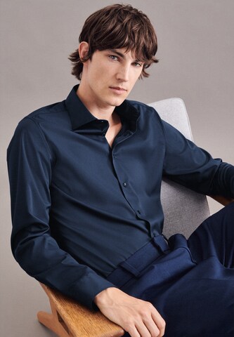 SEIDENSTICKER Slim fit Business shirt in Blue