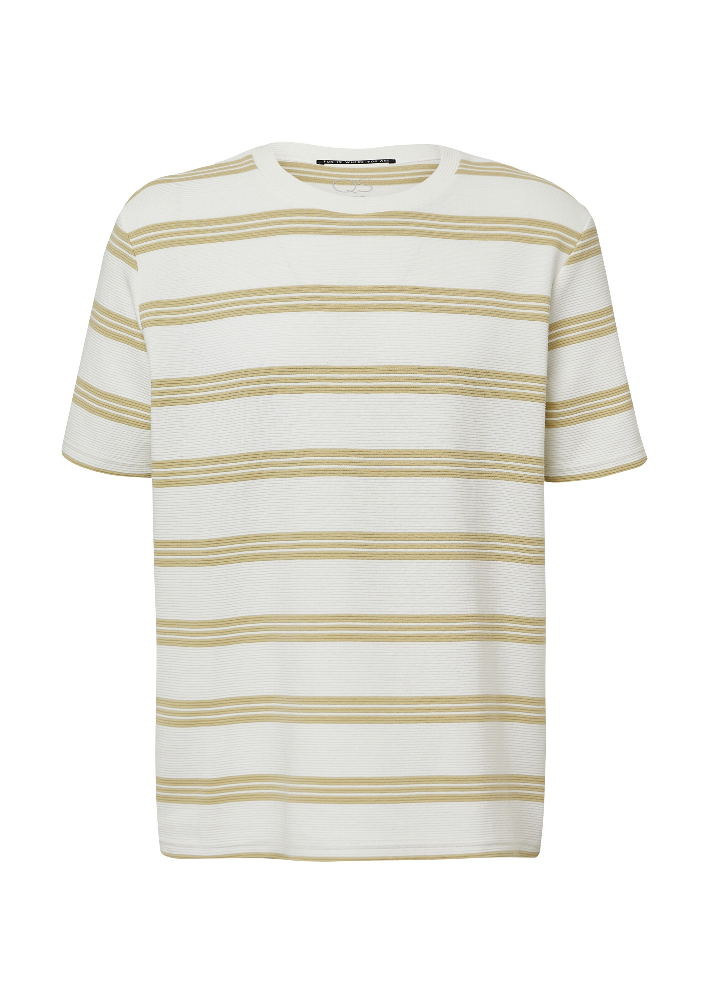 QS Shirt in Beige: voorkant