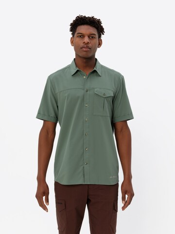 VAUDE Regular fit Athletic button up shirt 'Rosemoor II' in Green: front