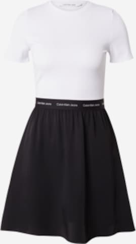 Calvin Klein Jeans Dress in White: front