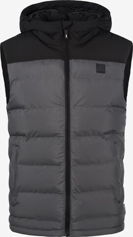 INDICODE JEANS Bodywarmer 'Iulius' in Grijs: voorkant