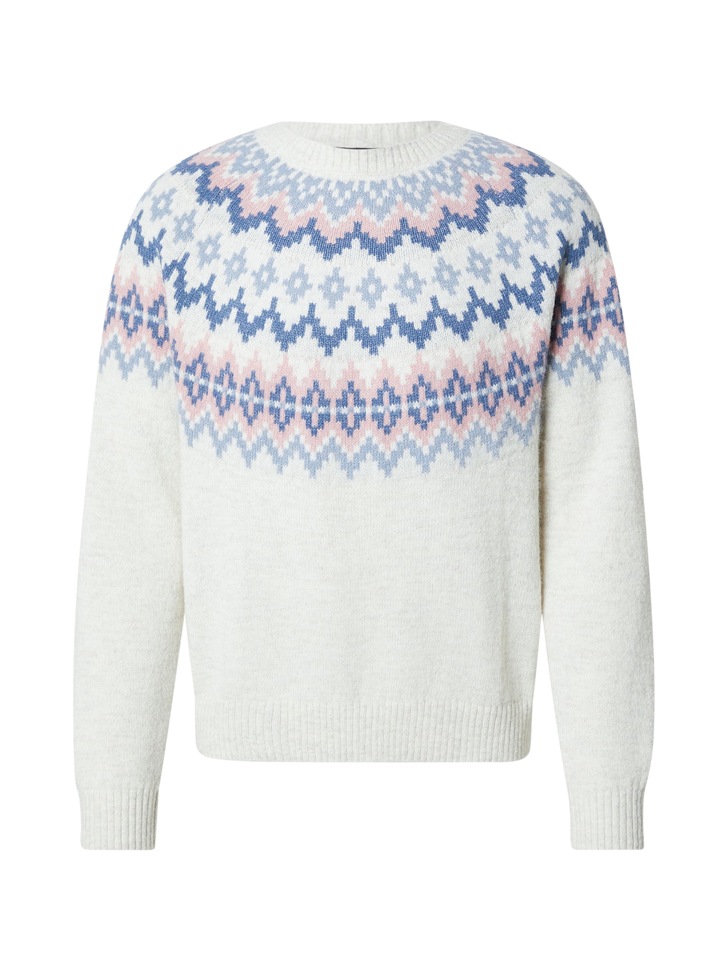 GAP Pullover 'FAIR ISLE YOKE' in Weiß: Vorderseite