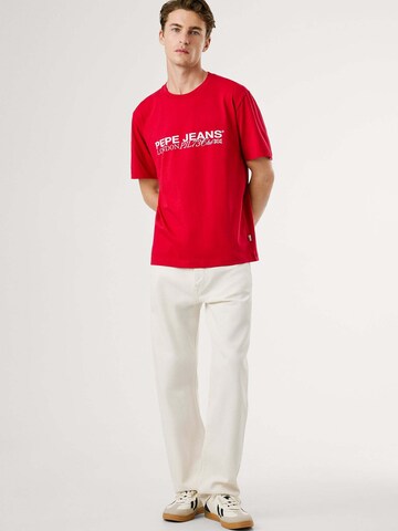 T-Shirt 'Matthew' Pepe Jeans en rouge