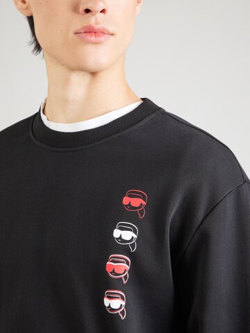 Karl LagerfeldSweater majica 'IKON FUSION' - crna boja