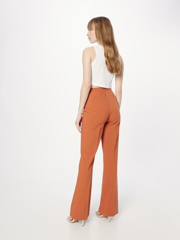 SOAKED IN LUXURY Flared Pleated Pants 'Corinne' in Brown