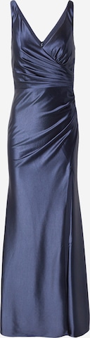 mascara - Vestido de noche en azul: frente