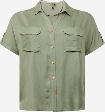 Vero Moda Curve Блузка 'VMCBUMPY' в Зеленый: спереди