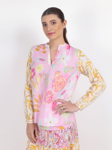 VICCI Germany Bluse mit V-Ausschnitt in Pink: Vorderseite