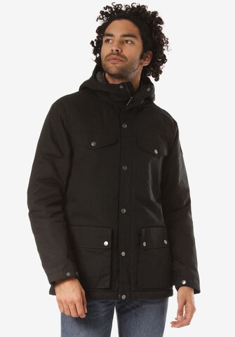 Fjällräven Outdoor jacket 'Greenland' in Black: front