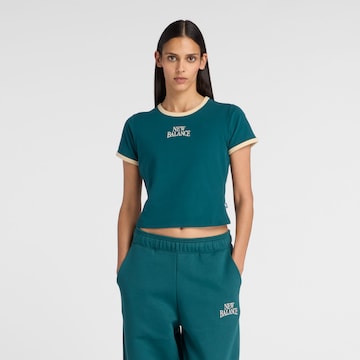 T-shirt 'Trackside Ringer T-Shirt' new balance en vert : devant