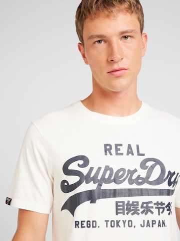 T-Shirt 'Classic' Superdry en beige