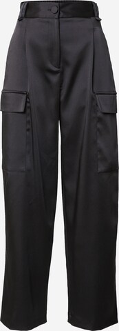 River Island Loose fit Cargo trousers in Black: front