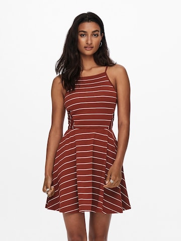 Robe d’été 'Loui' ONLY en marron : devant