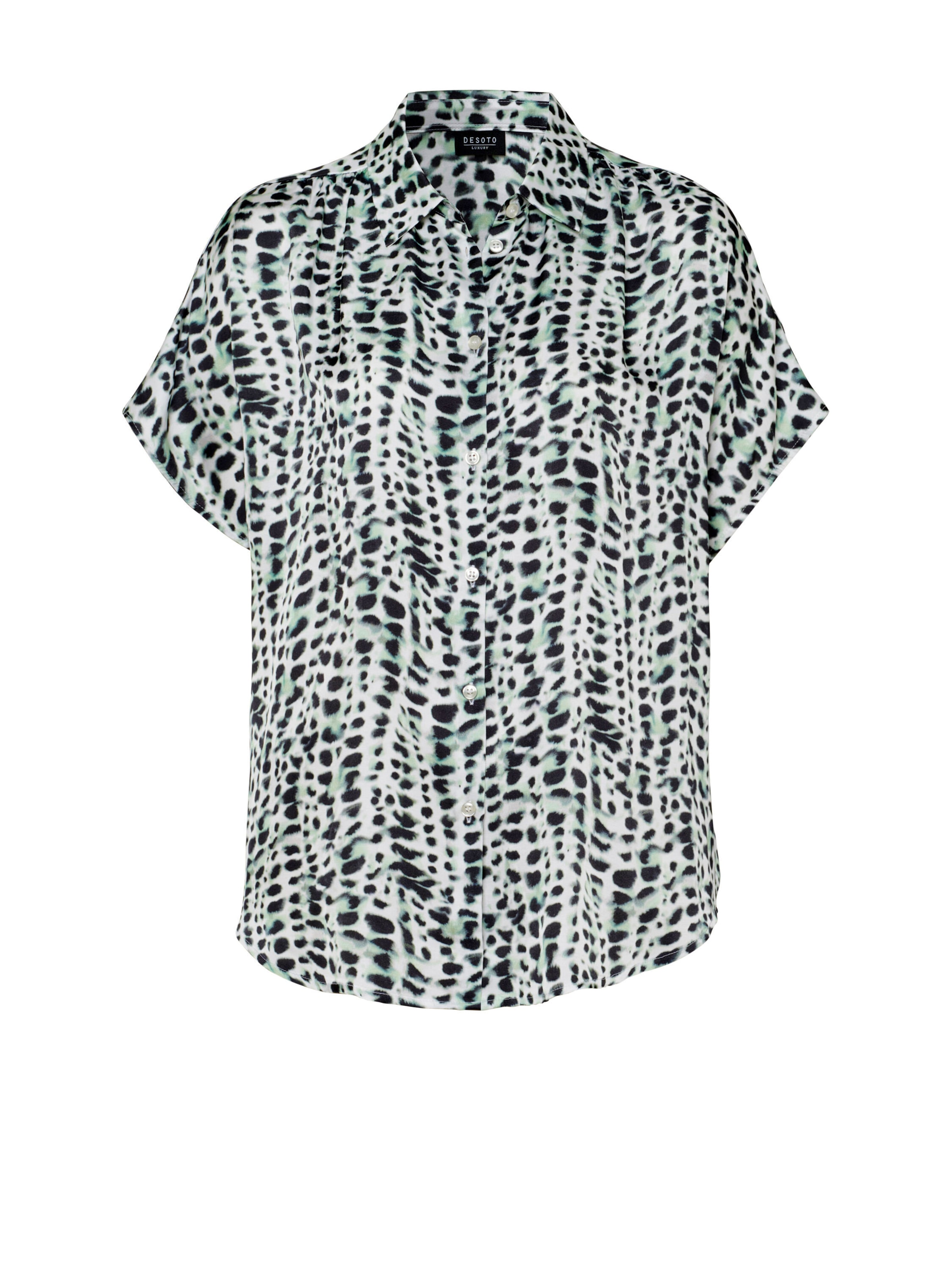 DESOTO Viskosebluse 'Florine', glatte, fließende Qualität in Grün: Vorderseite