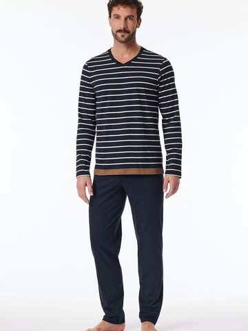 SCHIESSER Pajamas long in Blue