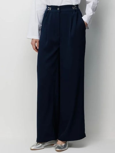 Pantaloni con pieghe in 36 MixRay di colore marino, Visualizzazione prodotti
