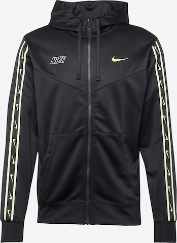 Nike Sportswear Sweatjacka 'Repeat' i svart: framsida