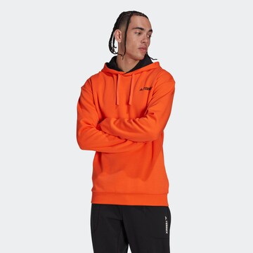 ADIDAS TERREX Athletic Sweatshirt in Orange: front