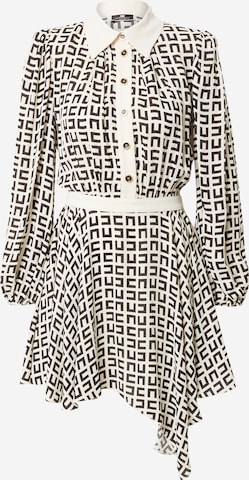 Elisabetta Franchi Shirt Dress in Beige: front