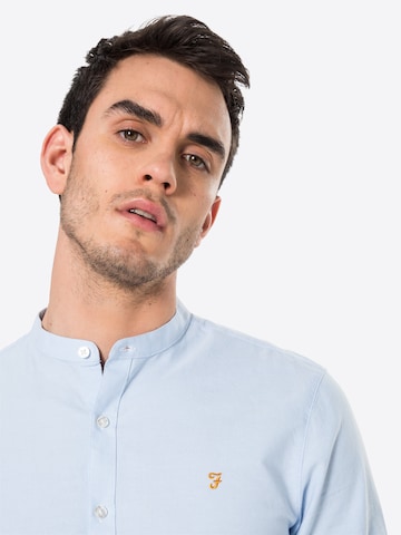 FARAH Slim Fit Hemd 'BREWER' in Blau