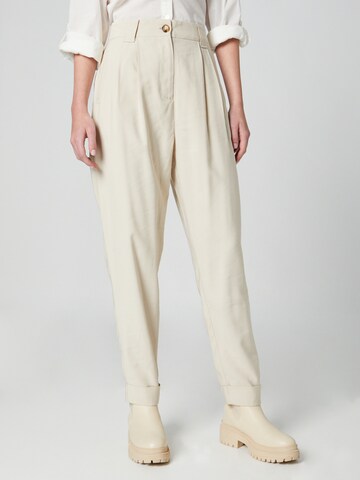 Pantaloni con piega frontale 'Maike' di Guido Maria Kretschmer Collection in beige: frontale