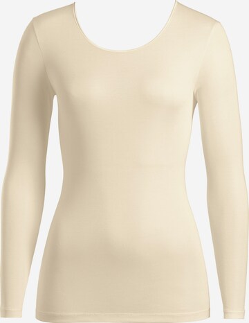 Maillot de corps ' Pure Silk ' Hanro en beige : devant