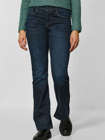 STREET ONE Boot cut Jeans in Blue: front